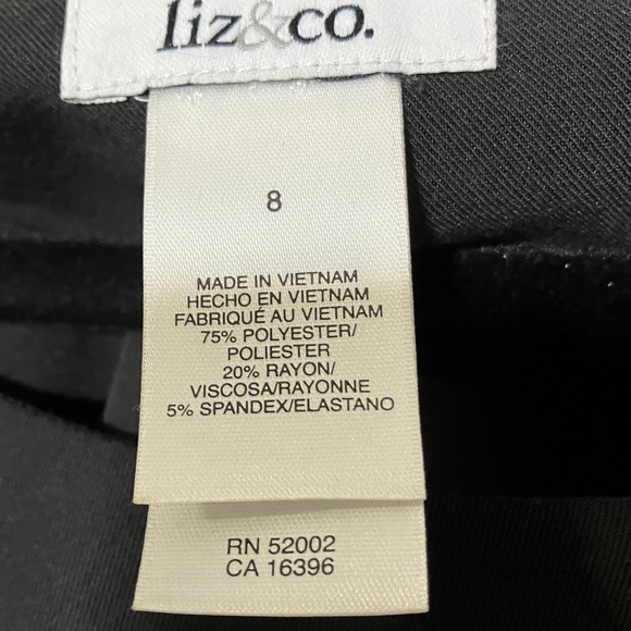 LIZ & Co dress LBD Sleeveless Black sheath round neck vintage Y2K - Picture 6 of 7